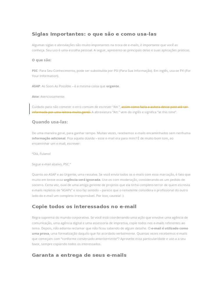 psc significado email