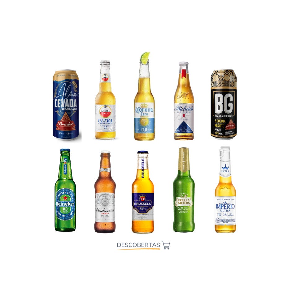qual cerveja menos calorica