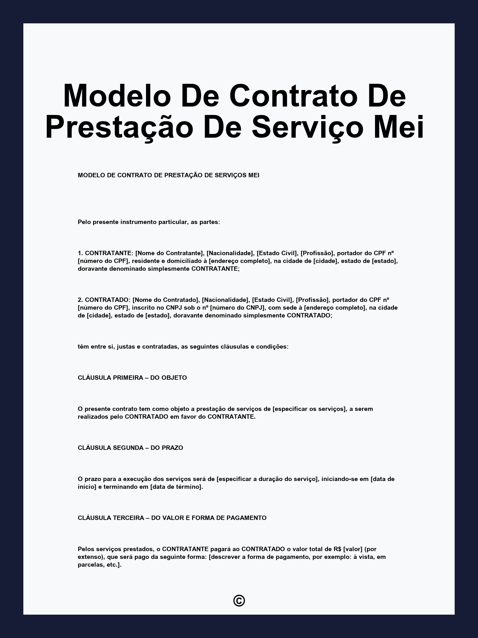 lista de ocupações permitidas para mei prestador de serviço
