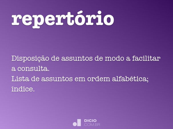 repertório significado