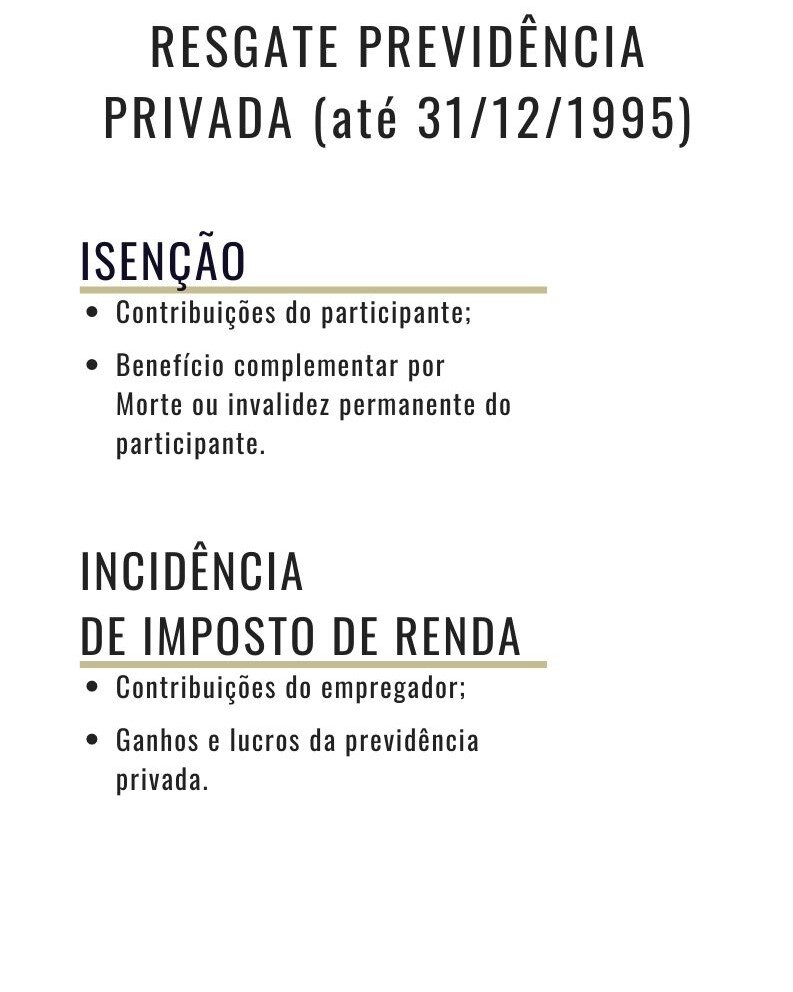 resgate de previdência privada