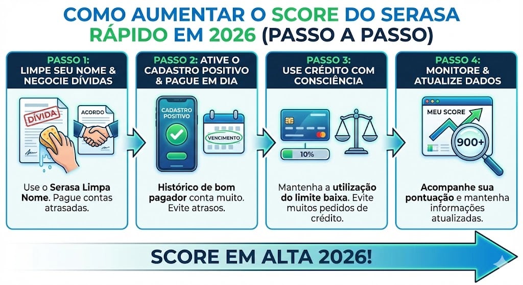 1. Como o Cadastro Positivo Impacta seu Score de Crédito
2. Entenda os Fatores que Mais Influenciam seu Score
3. Guia Completo para Consultar seu Score Grátis
4. Dívidas e Score: Como Renegociar e Melhorar sua Pontuação
5. Open Finance: A Nova Ferramenta para Turbinar seu Score