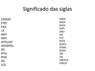 siglas com impacto social
