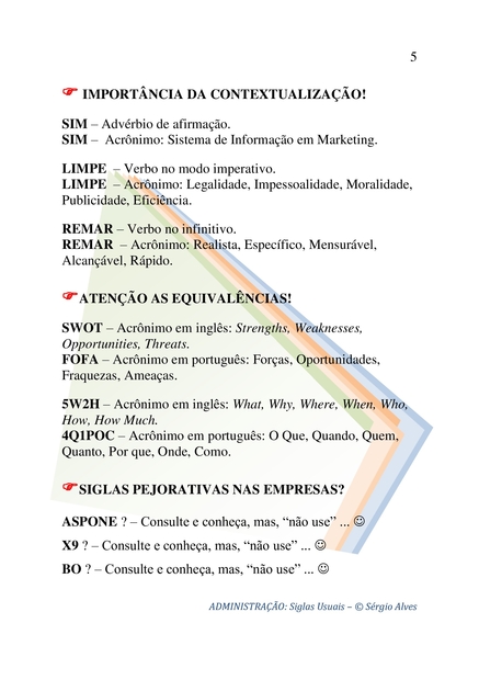 glossário de siglas corporativas