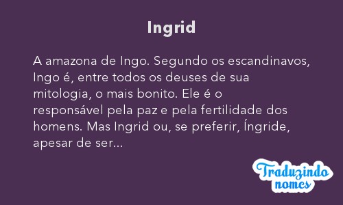 problemas comuns nome ingrid