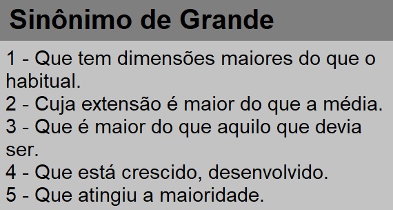 grande vs enorme qual usar