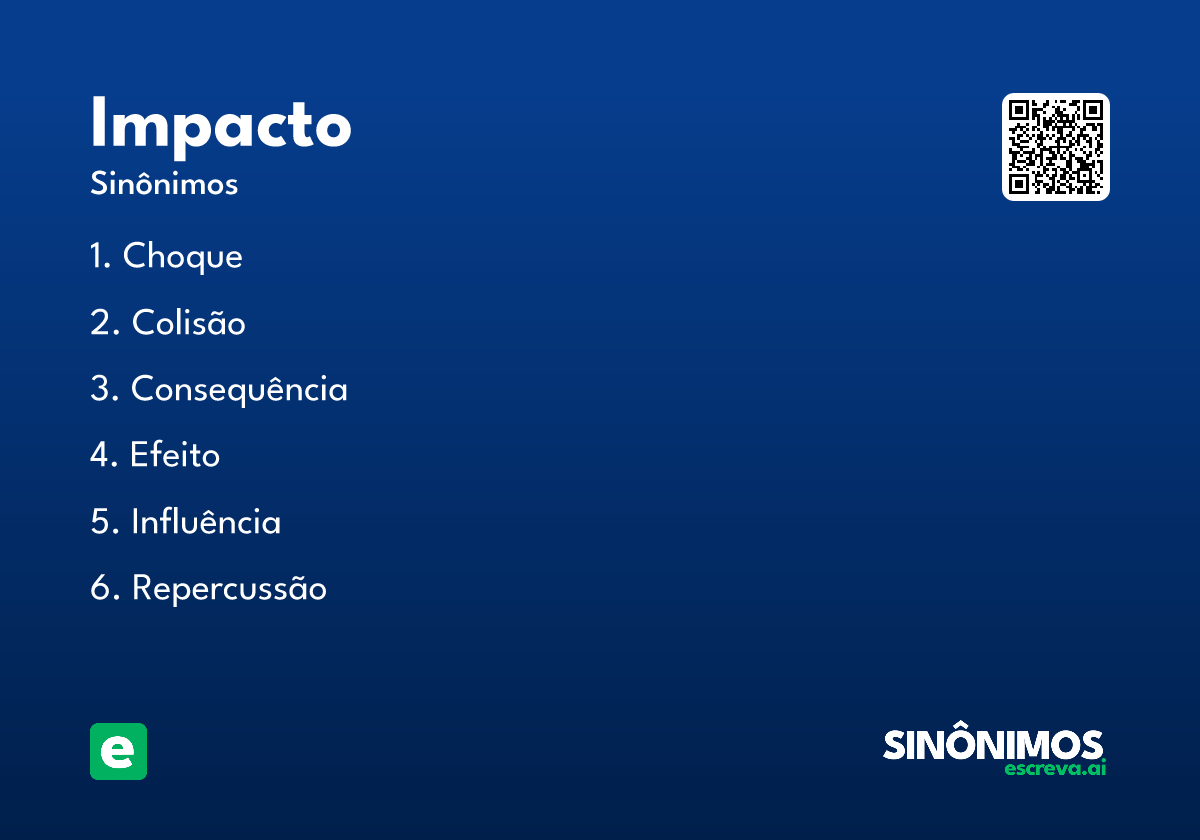 sinônimo de impacto