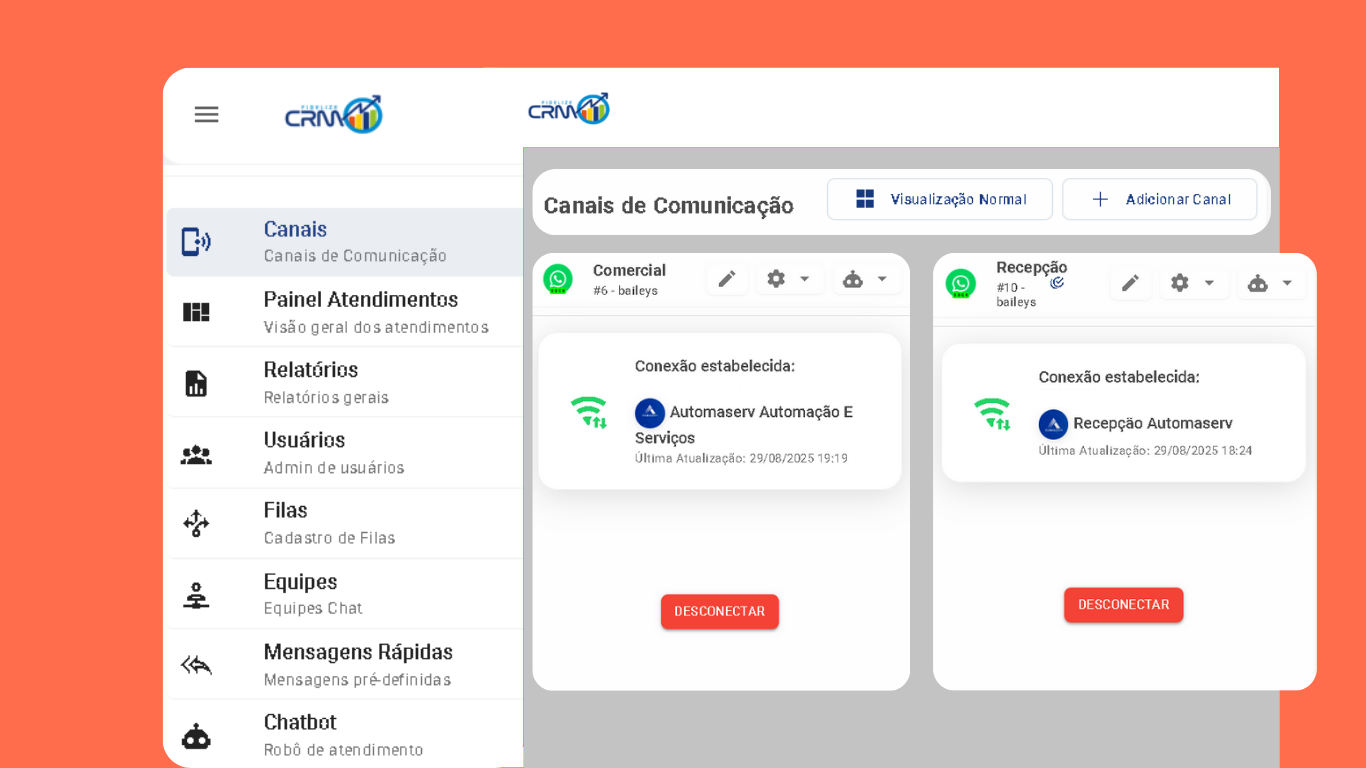 Sistema de CRM com checkout