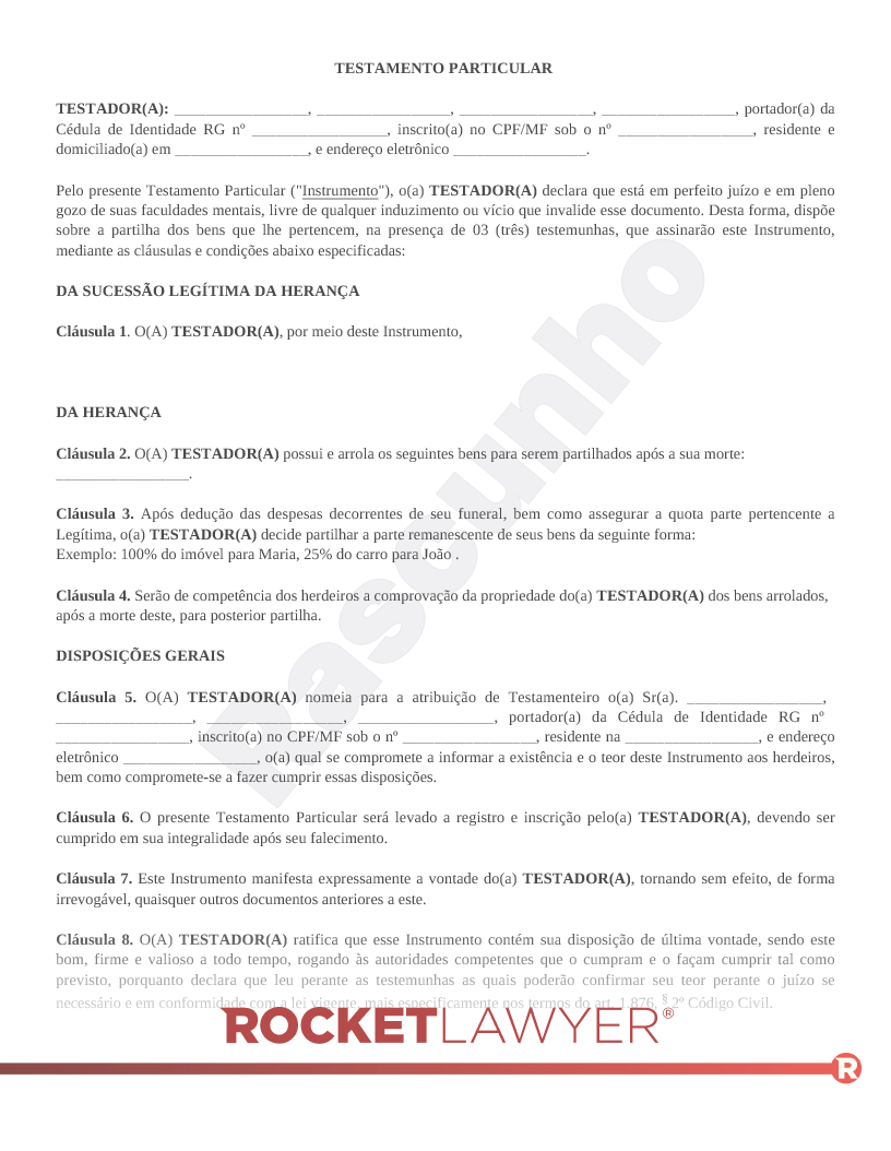 Testamento Particular: Vantagens