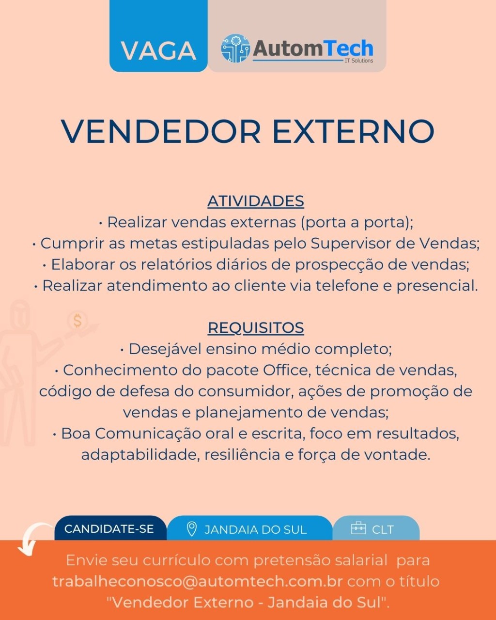 funções do vendedor externo