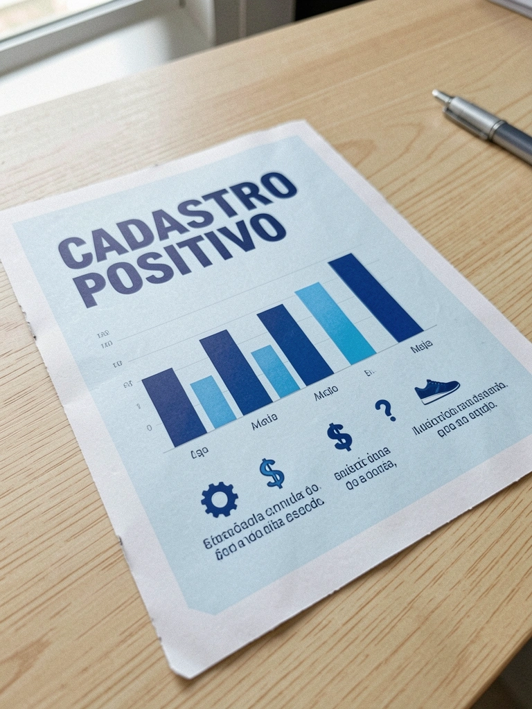 Documentos legais empilhados com um ícone de cadastro automático ao lado.
