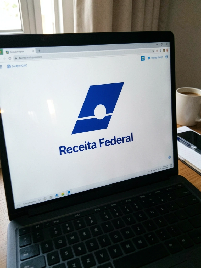 Tela inicial do portal e-CAC com o logotipo do serviço em destaque