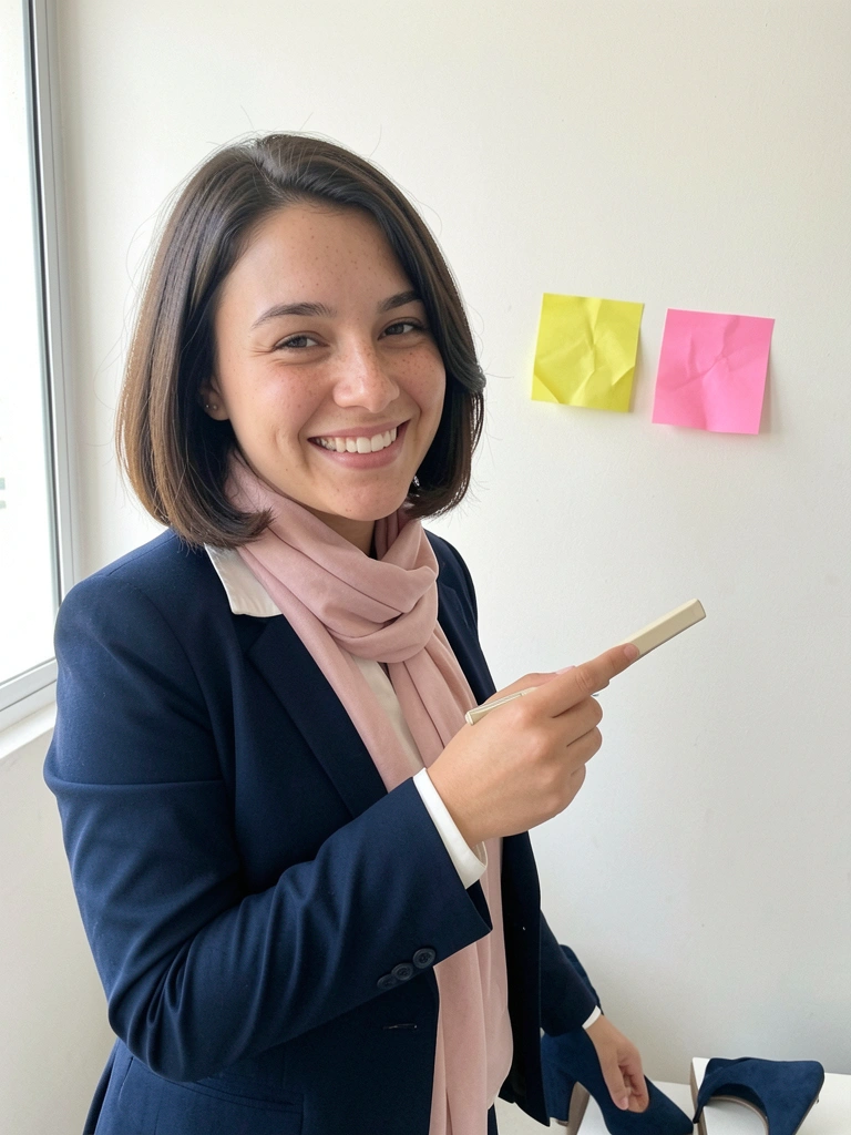 Dois post-its amarelos sobre fundo claro, um com citação escrita à mão e outro com anotações do time.