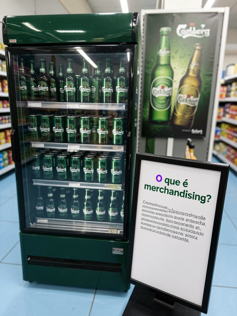 Comparação lado a lado entre anúncio impresso e display de ponto de venda