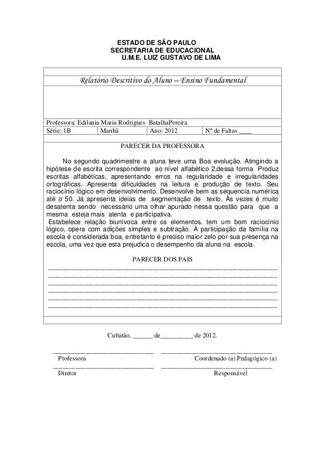 metodologia de relatório