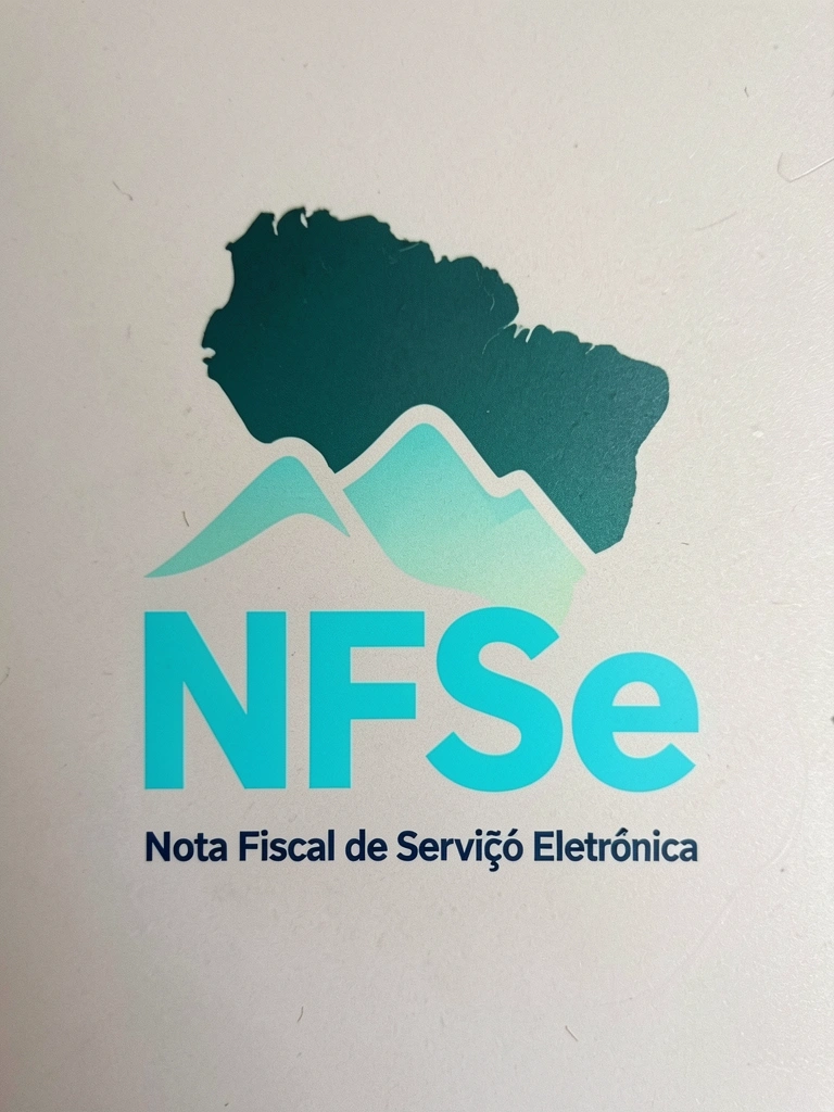 Tela de computador exibindo um painel de emissão de NFSe com campos de preenchimento e botões de ação.