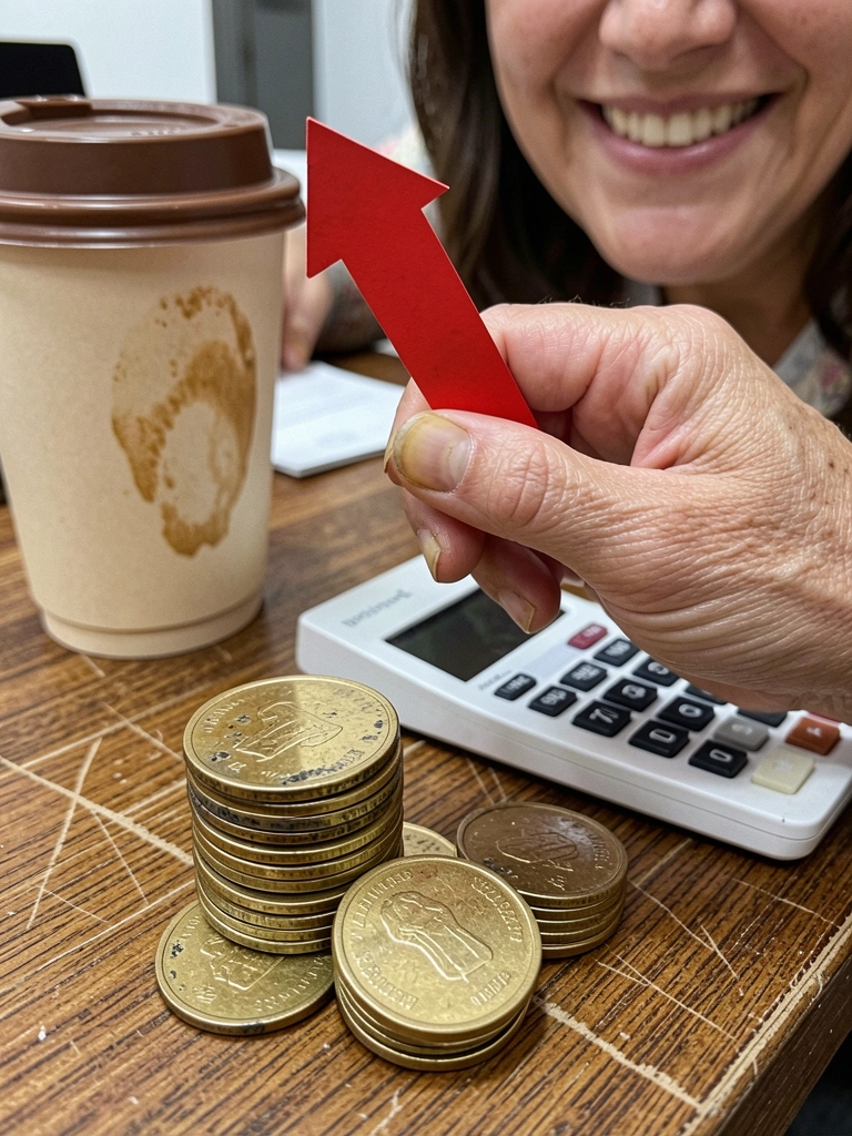 Pessoa recebendo notas de dinheiro de várias direções, mãos abertas, fundo neutro.